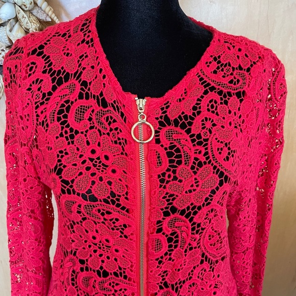 Long Sleeve Knee Length Lace Jacket - Picture 7 of 9